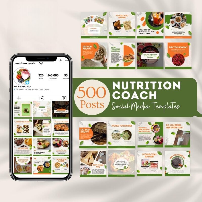 Nutrition Coach Social Design Templates