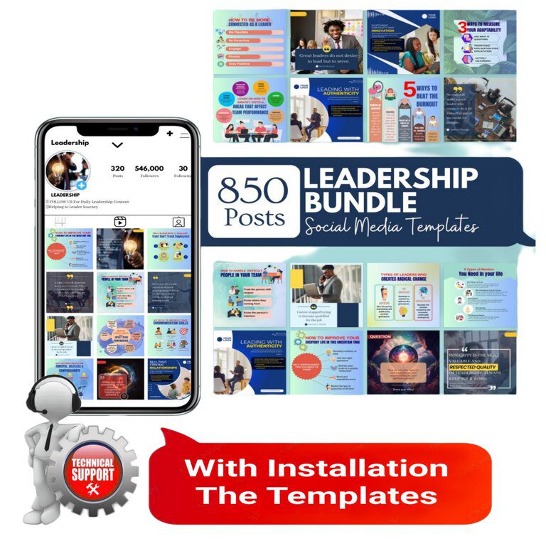Leadership Bundle Design Templates +Installation